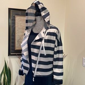 Ann Taylor Loft Striped Hooded Jacket